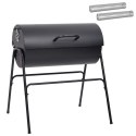 VidaXL Grill na świeżym powietrzu 3 szt. 80 x 73 x 90 cm Metal Czarny