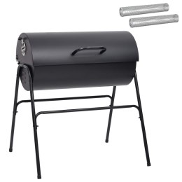 VidaXL Grill na świeżym powietrzu 3 szt. 80 x 73 x 90 cm Metal Czarny