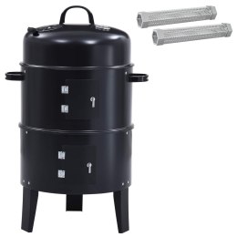 VidaXL Grill na świeżym powietrzu Ø 40 x 80 cm Stal Czarny