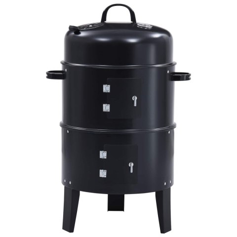 VidaXL Grill na świeżym powietrzu Ø 40 x 80 cm Stal Czarny