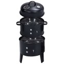 VidaXL Grill na świeżym powietrzu Ø 40 x 80 cm Stal Czarny