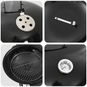 VidaXL Grill węglowy z rurkami do wędzenia 91 x 71 x 107 cm Stal