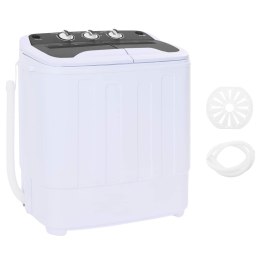 VidaXL Mini pralka z podwójnym bębnem 3,6 kg Czarny i Biały