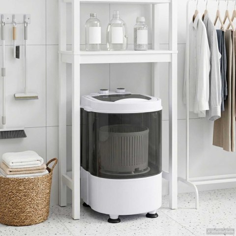 VidaXL Mini pralka z pojedynczą wanną 2,6 kg Czarny i Biały