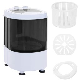 VidaXL Mini pralka z pojedynczą wanną 2,6 kg Czarny i Biały