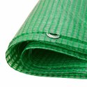 PLANDEKA OCHRONNA WODOODPORNA UV Z OCZKAMI ZIELONA 3X3M 140GSM PE
