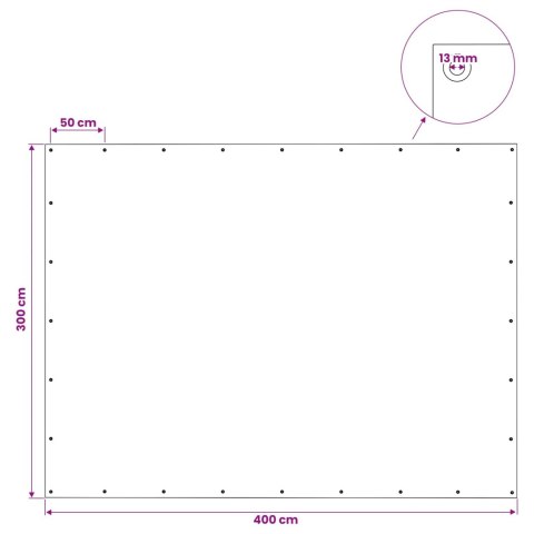 PLANDEKA OCHRONNA WODOODPORNA UV Z OCZKAMI ZIELONA 3X4M 140GSM PE