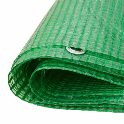 VidaXL Plandeka z oczkami zielony 3 x 5 m 140 gsm PE