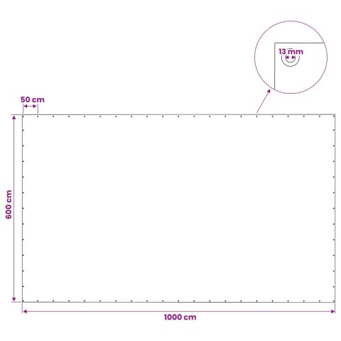 PLANDEKA OCHRONNA WODOODPORNA UV Z OCZKAMI ZIELONA 6X10M 140GSM PE