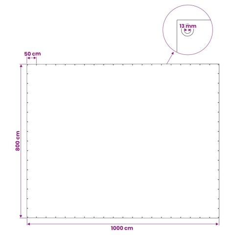 PLANDEKA OCHRONNA WODOODPORNA UV Z OCZKAMI ZIELONA 8X10M 140GSM PE