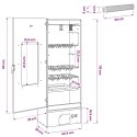 VidaXL Wędzarnia 3 szt. 44,5 x 29 x 110 cm Stal galwanizowana srebrny