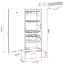 VidaXL Wędzarnia 3 szt. 44,5 x 29 x 110 cm Stal galwanizowana srebrny
