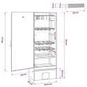 VidaXL Wędzarnia 3 szt. 44,5 x 29 x 110 cm Stal galwanizowana srebrny