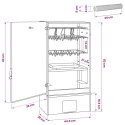 VidaXL Wędzarnia 3 szt. 44,5 x 29 x 83 cm Stal galwanizowana srebrny