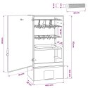 VidaXL Wędzarnia 3 szt. 44,5 x 29 x 83 cm Stal galwanizowana srebrny