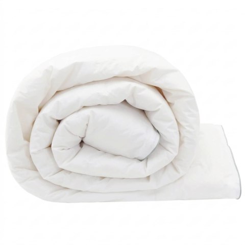VidaXL Kołdra 140x220 cm 4 pory roku 300 GSM Wełna australijska Biały