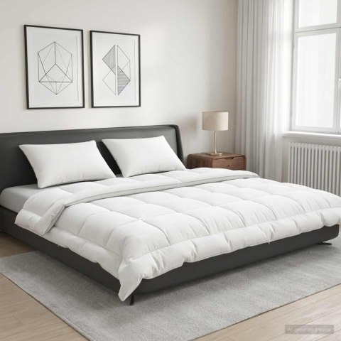 VidaXL Kołdra 200x200 cm 4 pory roku 300 GSM Wełna australijska Biały