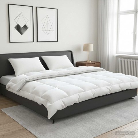 VidaXL Kołdra 200x220 cm Zima 450 GSM Wełna australijska Biały