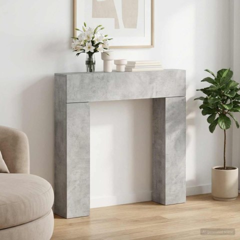 OBUDOWA KOMINKA BETONOWY SZARY 102 X 18 X 100,5 CM