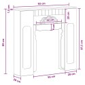 VidaXL Obudowa kominka Betonowy szary 93 x 20 x 89 cm