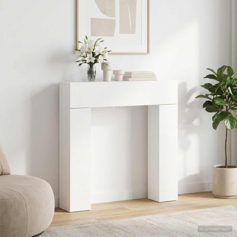 VidaXL Obudowa kominka Biały 102 x 18 x 100,5 cm Drewno inżynieryjne