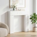 VidaXL Obudowa kominka Biały 102 x 18 x 100,5 cm Drewno inżynieryjne