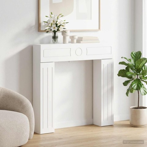 VidaXL Obudowa kominka Biały 102 x 18 x 100,5 cm Drewno inżynieryjne