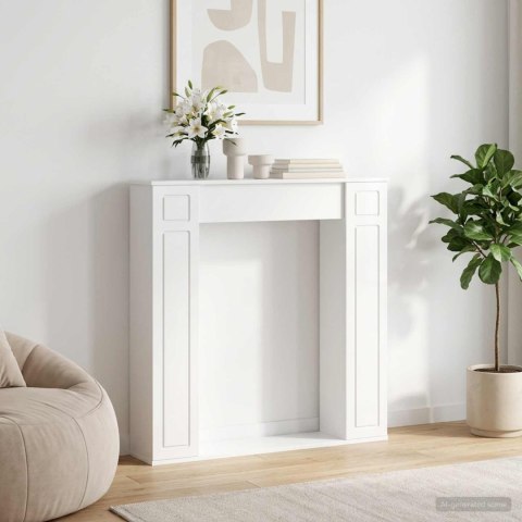 VidaXL Obudowa kominka Biały wysoki połysk 100 x 20 x 100 cm