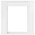 VidaXL Obudowa kominka Biały wysoki połysk 100 x 20 x 100 cm