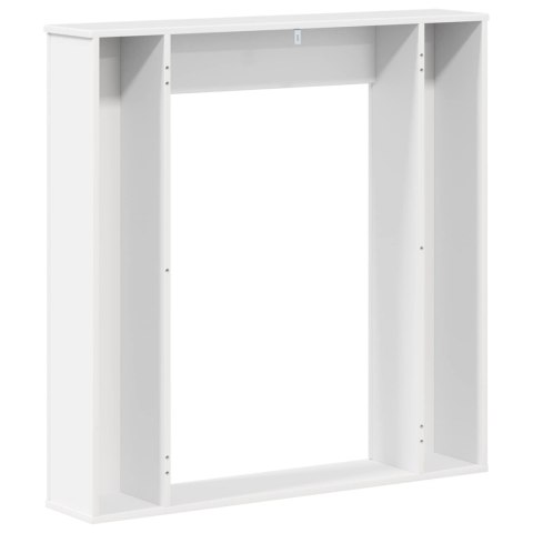 VidaXL Obudowa kominka Biały wysoki połysk 100 x 20 x 100 cm