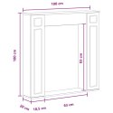VidaXL Obudowa kominka Biały wysoki połysk 100 x 20 x 100 cm