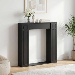 OBUDOWA KOMINKA CZARNY 100 X 20 X 100 CM DREWNO INŻYNIERYJNE