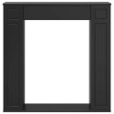 OBUDOWA KOMINKA CZARNY 100 X 20 X 100 CM DREWNO INŻYNIERYJNE