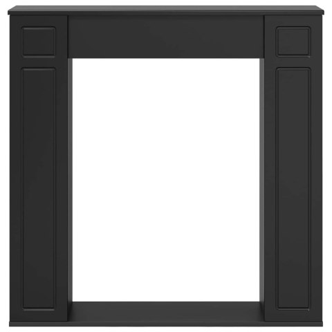 OBUDOWA KOMINKA CZARNY 100 X 20 X 100 CM DREWNO INŻYNIERYJNE