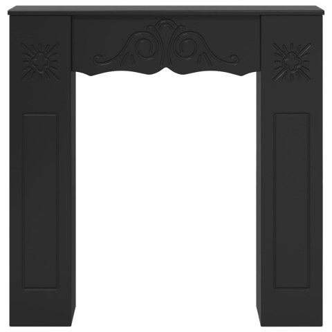 VidaXL Obudowa kominka Czarny 102 x 20 x 102 cm Drewno inżynieryjne