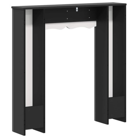 VidaXL Obudowa kominka Czarny 102 x 20 x 102 cm Drewno inżynieryjne