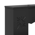 VidaXL Obudowa kominka Czarny 102 x 20 x 102 cm Drewno inżynieryjne