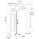 VidaXL Obudowa kominka Czarny 102 x 20 x 102 cm Drewno inżynieryjne