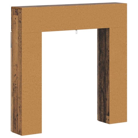 VidaXL Obudowa kominka Stare drewno 102 x 18 x 100,5 cm