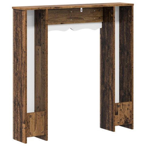 VidaXL Obudowa kominka Stare drewno 102 x 20 x 102 cm