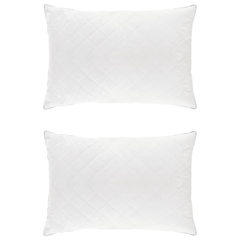VidaXL Poduszka FULDA 2 szt. 40 x 80 cm 100% puch i pierze gęsie Biały