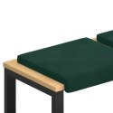 VidaXL Poduszka na ławkę 2 szt. Welur Ciemnozielony Głębokość 35 cm