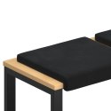 VidaXL Poduszka na ławkę 2 szt. Welur Czarny Głębokość 35 cm