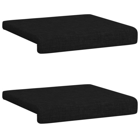 VidaXL Poduszka na ławkę 2 szt. tkanina Czarny Głębokość 35 cm