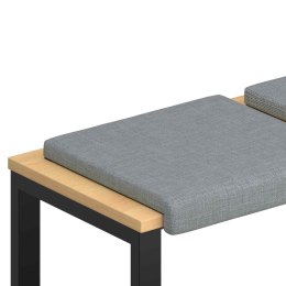 VidaXL Poduszka na ławkę 2 szt. tkanina jasnoszary Głębokość 35 cm