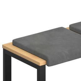 VidaXL Poduszka na ławkę 4 szt. Welur ciemnoszary Głębokość 35 cm