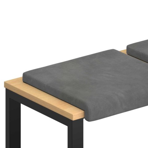 VidaXL Poduszka na ławkę 4 szt. Welur ciemnoszary Głębokość 35 cm