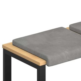 VidaXL Poduszka na ławkę 4 szt. Welur jasnoszary Głębokość 35 cm