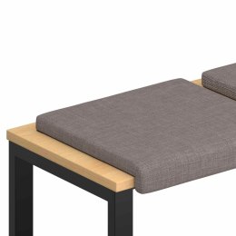 VidaXL Poduszka na ławkę 4 szt. tkanina Ciemnoszary Głębokość 35 cm