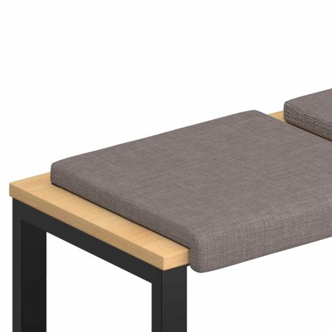 VidaXL Poduszka na ławkę 4 szt. tkanina Ciemnoszary Głębokość 35 cm